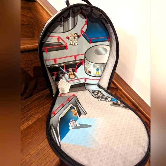 Star Wars LEGO Death Star, Tie Fighter And X-Wing Zip Bin Travel Case - Picture 4 of 5